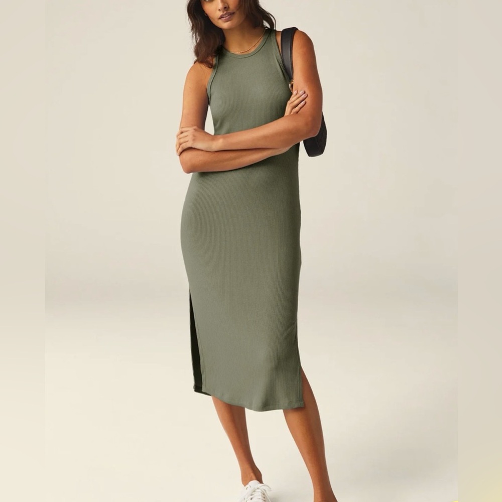 Beyond Yoga Olive Green Sleeveless Dress